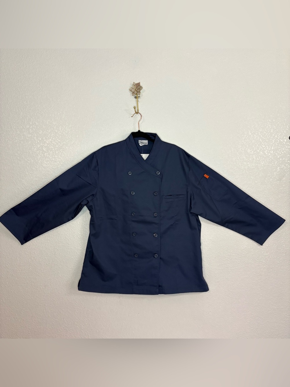 Women's Navy Double-Breasted Chef Jacket